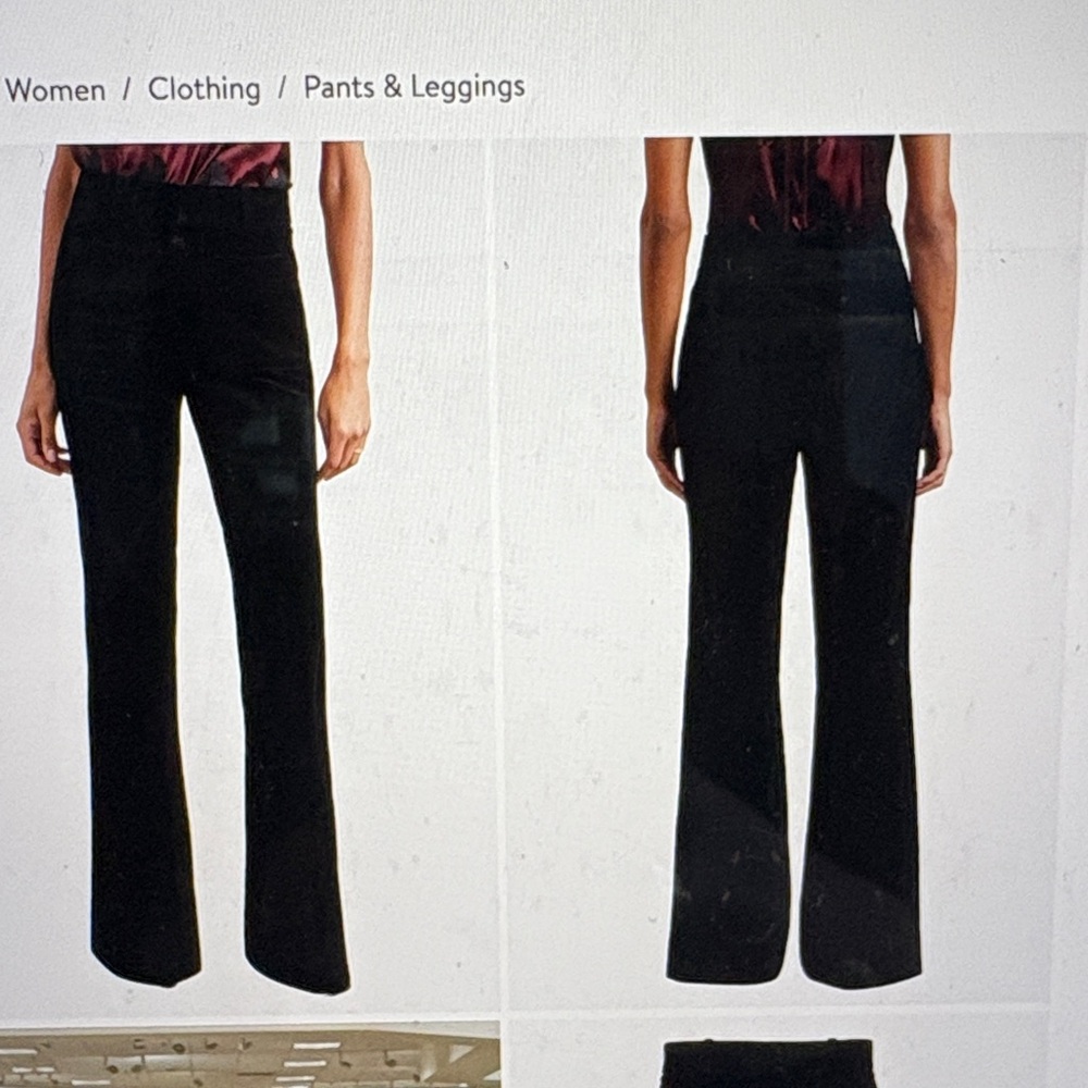 Reiss Myrtle Cotton Velvet Flare Leg Pants